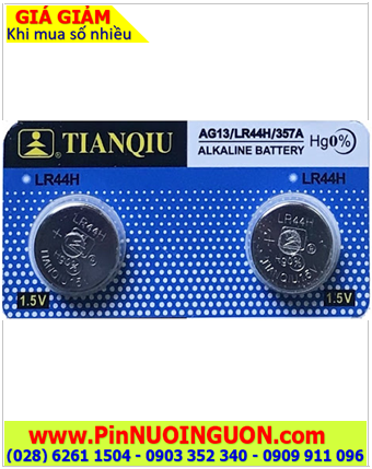 Pin AG13-LR44-357A; Pin cúc áo 1.5v Alkaline Tianqiu AG13-LR44-357A